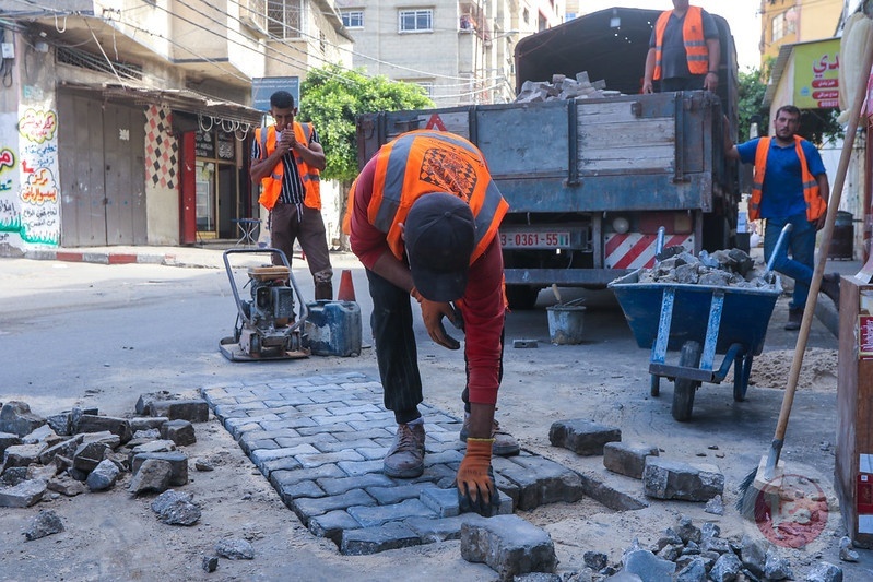 بلدية غزة: صيانة 42,000 متر مربع من الشوارع في عام 2022