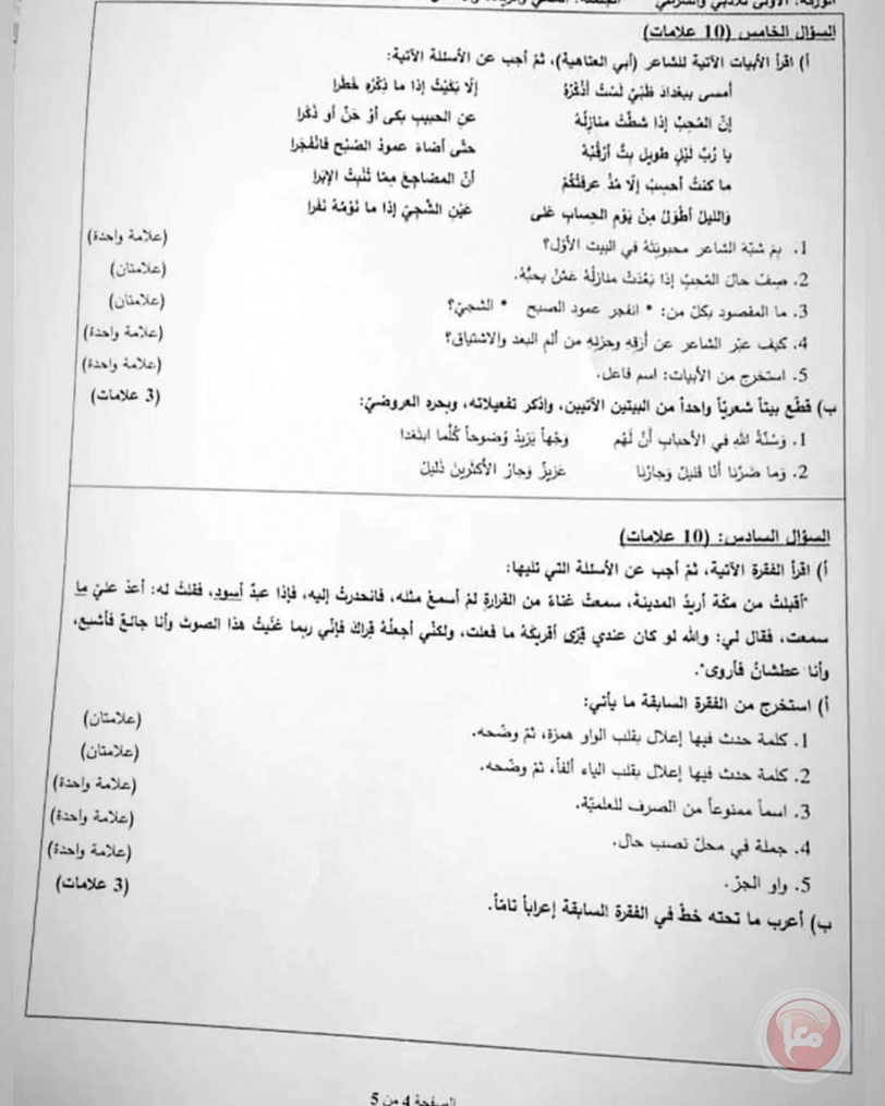 امتحان الثانوية العامة خصص للمميزين ولم يراع الفروق الفردية للطلبة