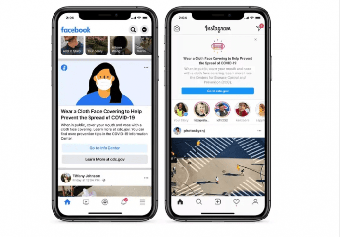 فيسبوك وإنستاجرام ستذكِّرانك بارتداء القناع للوقاية من كورونا
