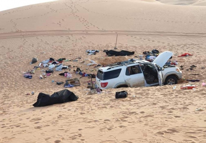 وفاة 8 من عائلة سودانية جوعا وعطشا بعد تعطل سياراتهم بالصحراء الليبية (صور)