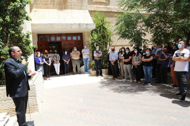 جامعة بيت لحم تنظم وقفة احتجاجية ضد العدوان الاسرائيلي