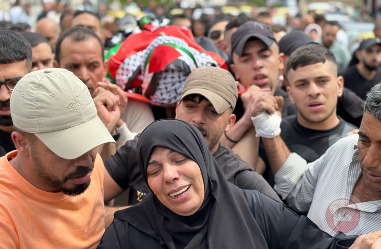 The funeral of the martyr Rummana in Nablus