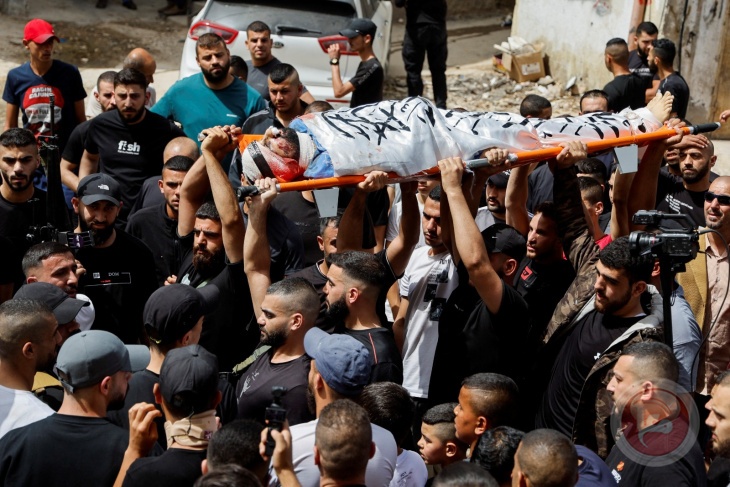 The funeral of the martyr Islam Khamaysa in Jenin camp