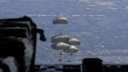 Jordanian Armed Forces carry out 3 airdrops of aid to southern Gaza Strip