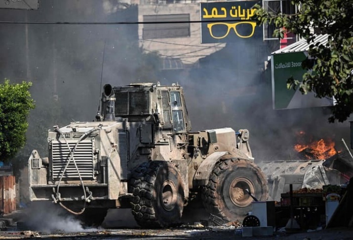 Jenin.. The occupation bulldozes more than 70% of the city's streets