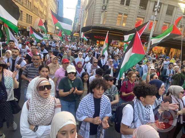 For the 47th consecutive week, demonstrations continue in Australia, denouncing the crimes of the occupation