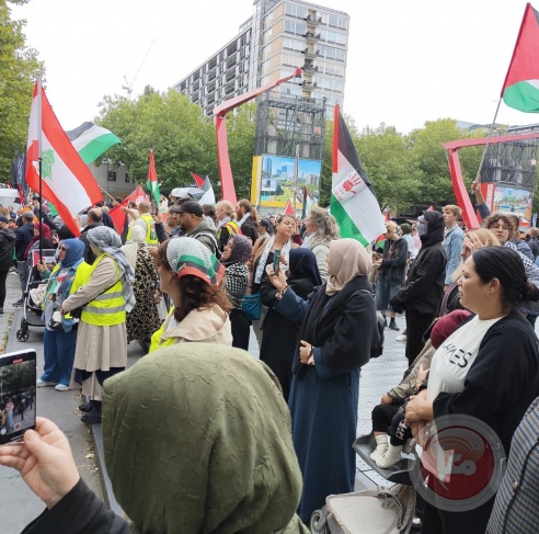 Mass rally in central Netherlands in support of Palestinian people