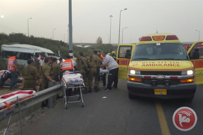 اصابة شرطي اسرائيلي جراء حادث سير شرق رام الله